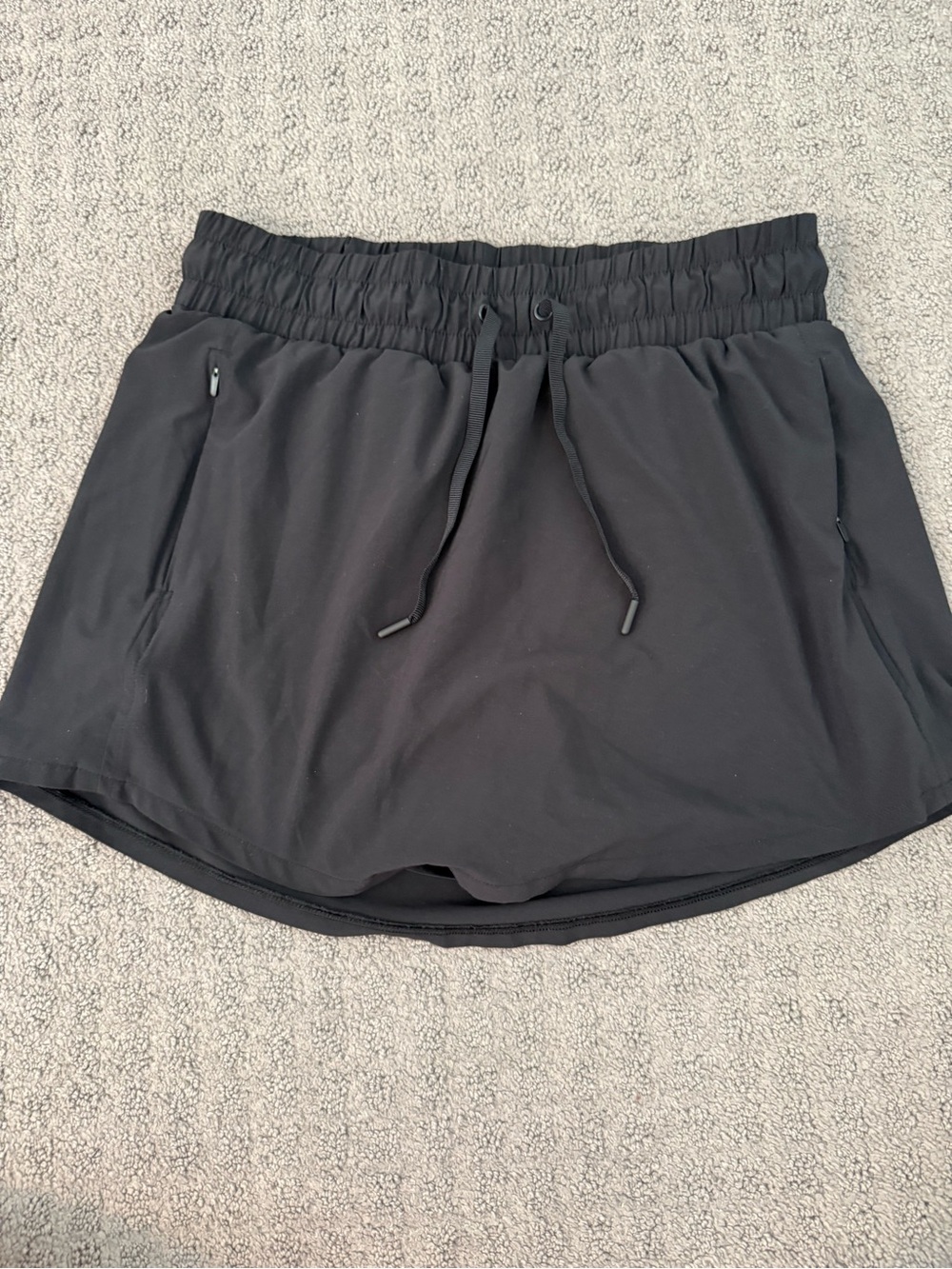 all in motion Black Elastic Waist Active Skort with Drawstring